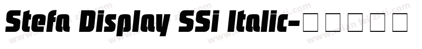 Stefa Display SSi Italic字体转换